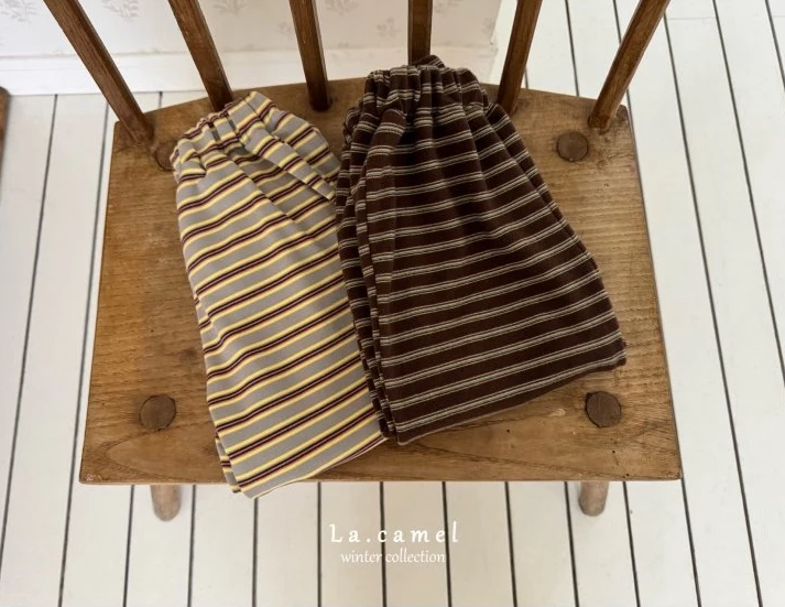 Striped fleece pants
