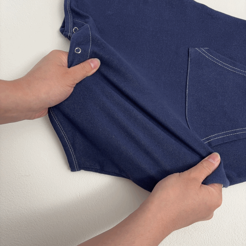 Indigo span overalls