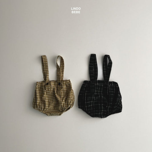 Checkered suspender bloomers