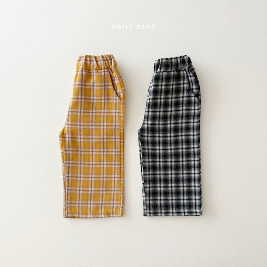 Checkered school pants
