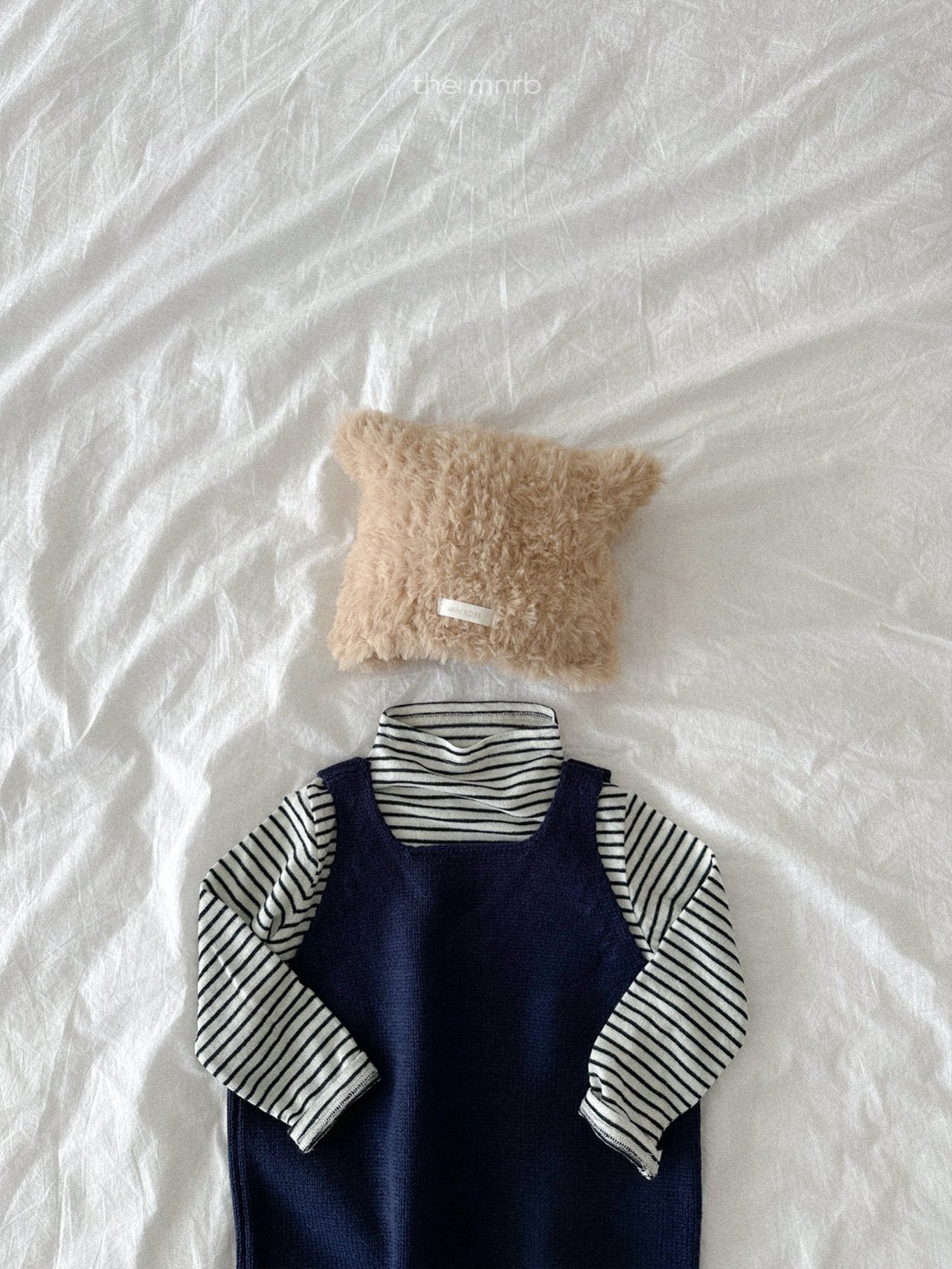 Teddy knit overalls
