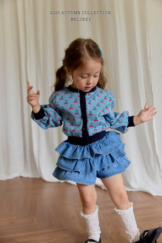 Cherry puff cardigan