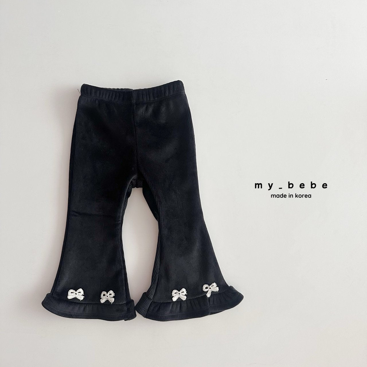 Velour frill bootcut