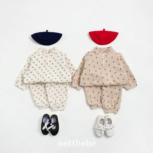 Sweet waffle anorak set