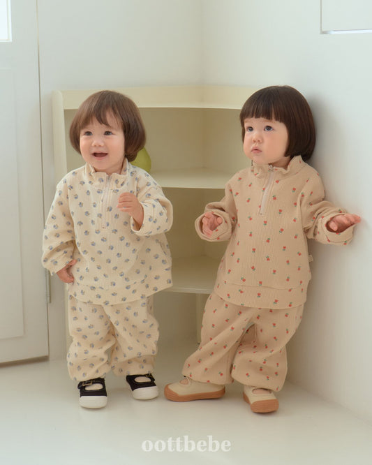 Sweet waffle anorak set