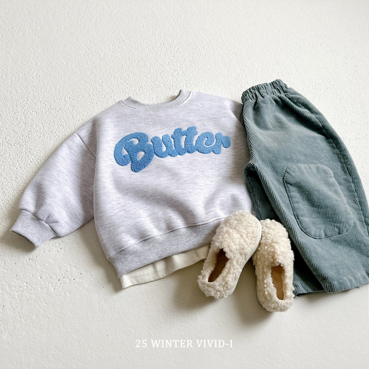 Butter boucle embroidered sweatshirt