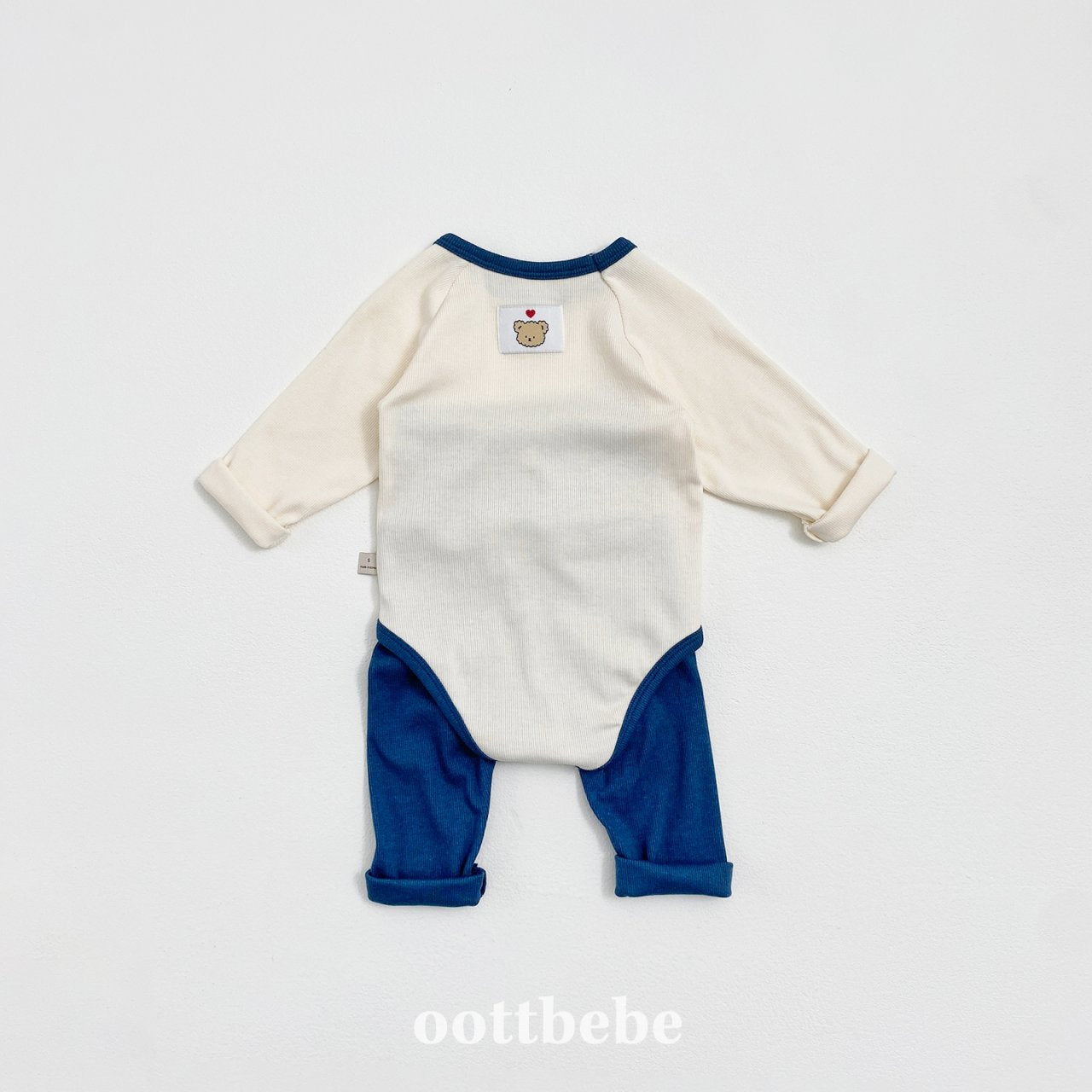 Pudding modal ribbed onesie set