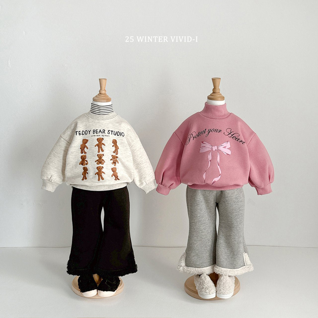 Wool slit pants