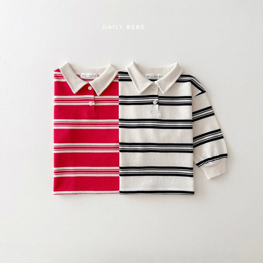 Collar striped shirt