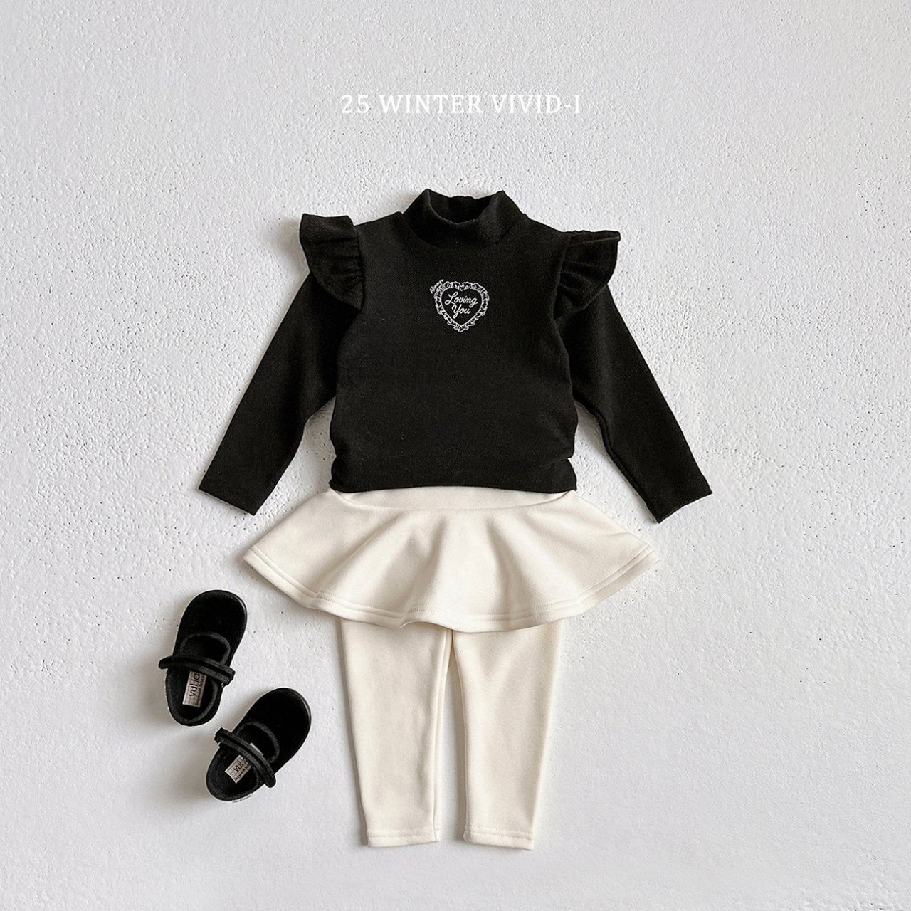 Winter fleece-lined skirt leggings