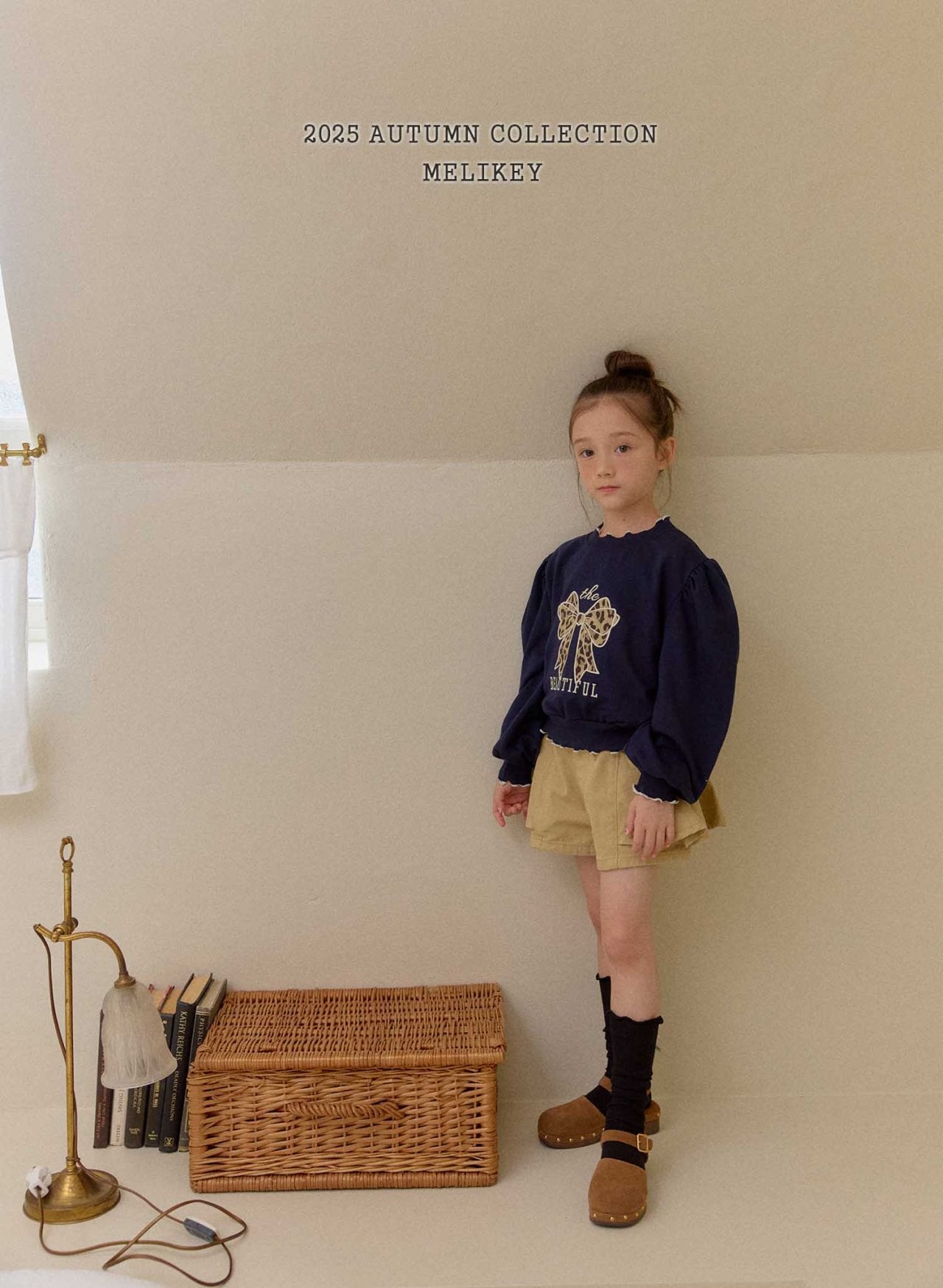 Leopard print ribbon sweatshirt