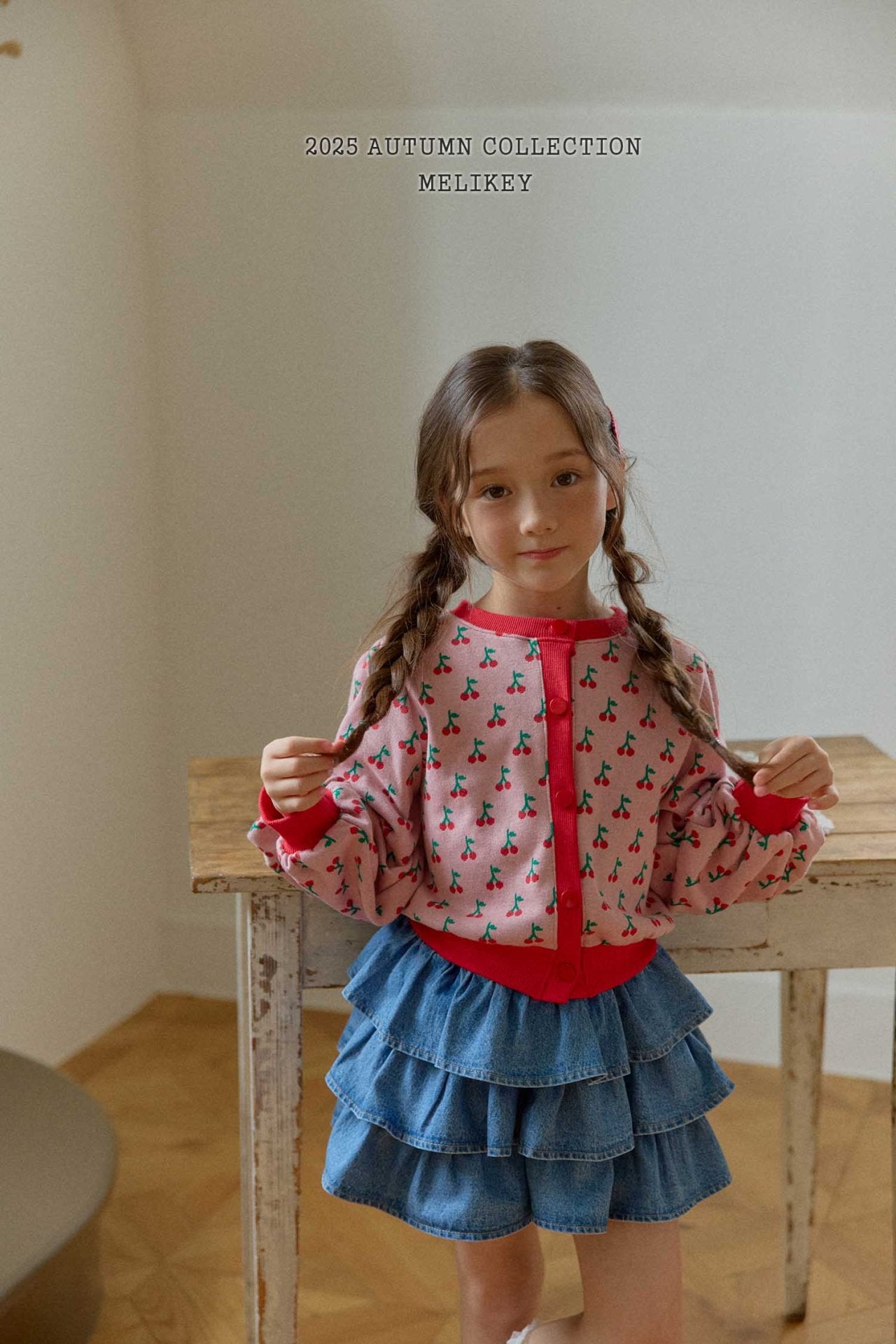 Cherry puff cardigan