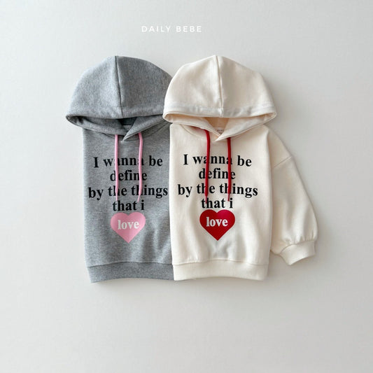Love contrast hoodie