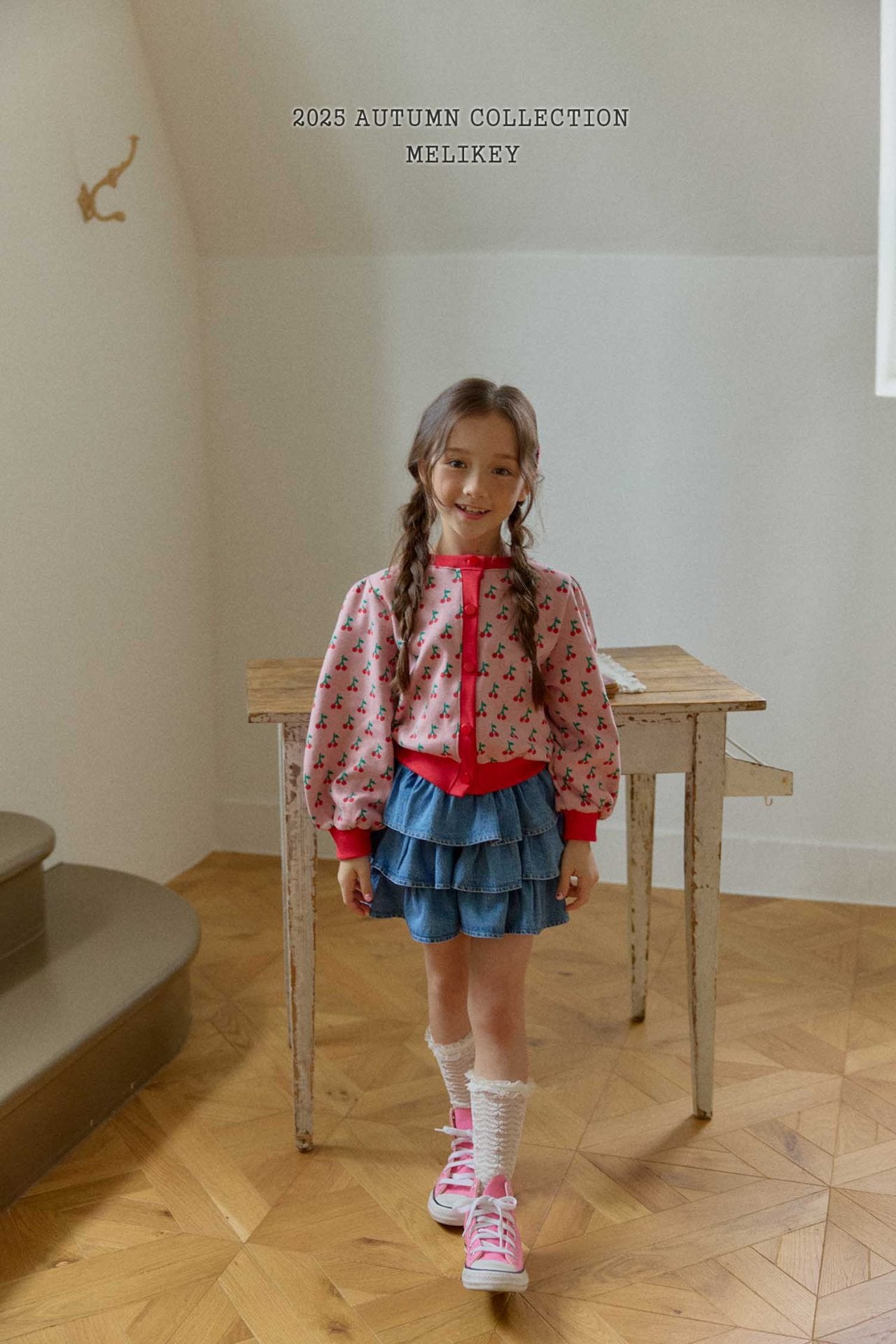 Cherry puff cardigan