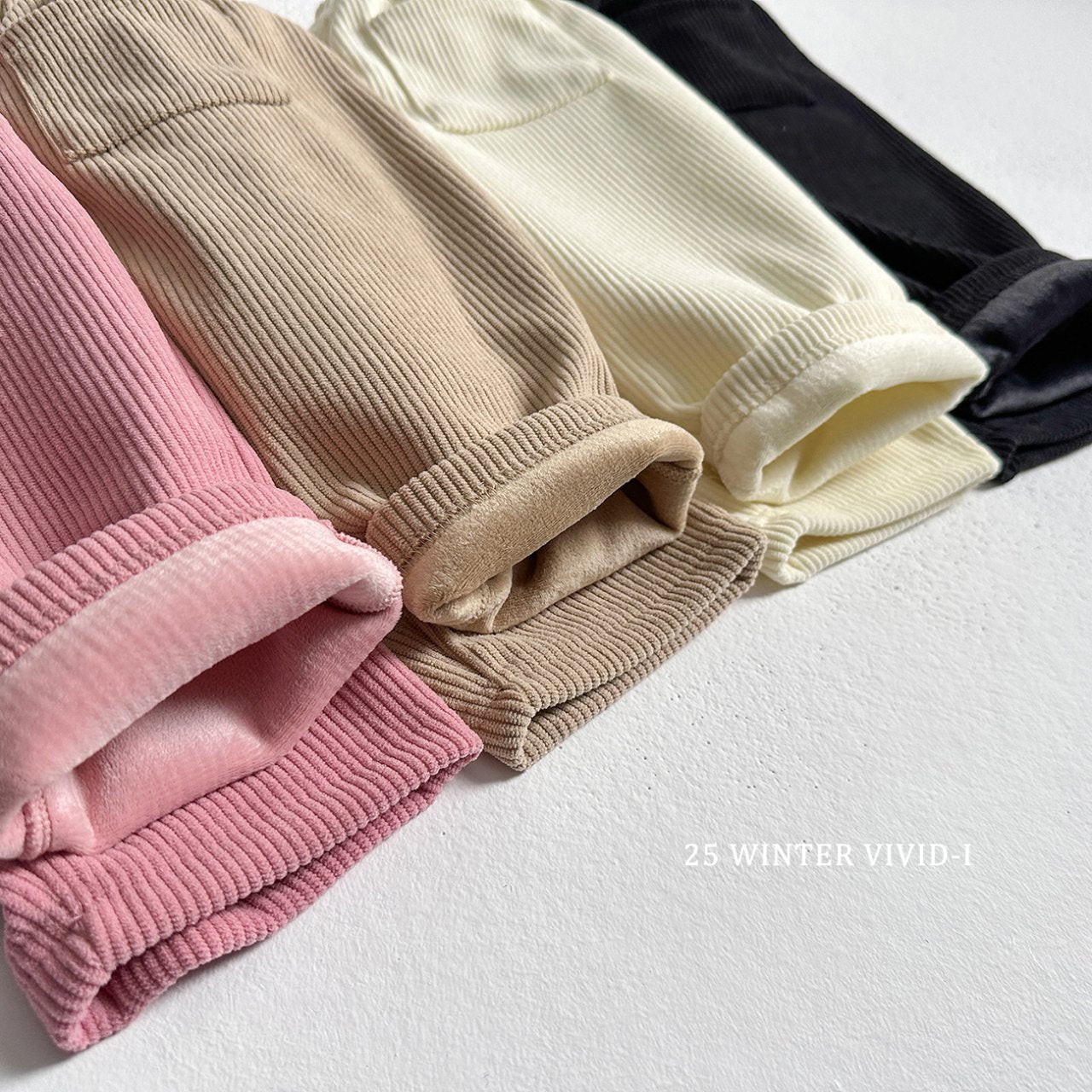 Soft fleece corduroy pants