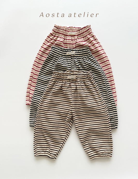 Striped chocolate pants
