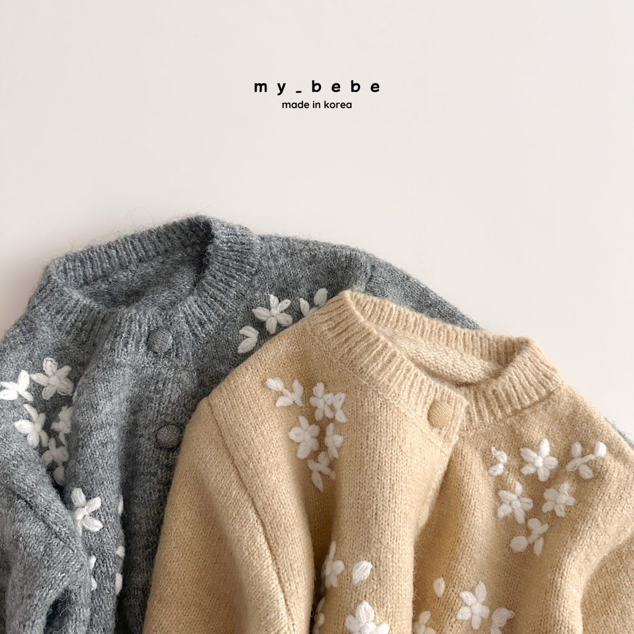 Floral embroidery cardigan