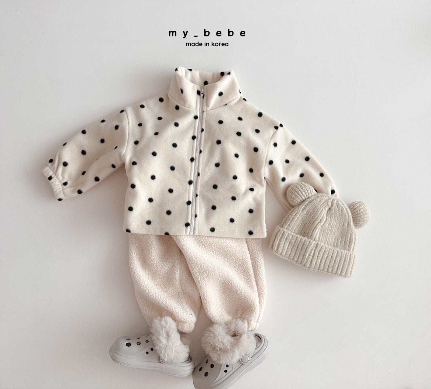Printed fleece zip up