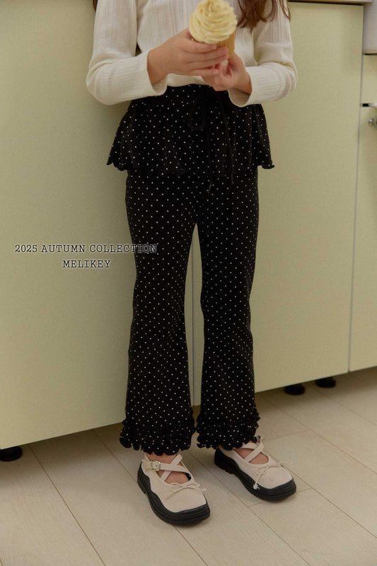 Double frill bootcut pants