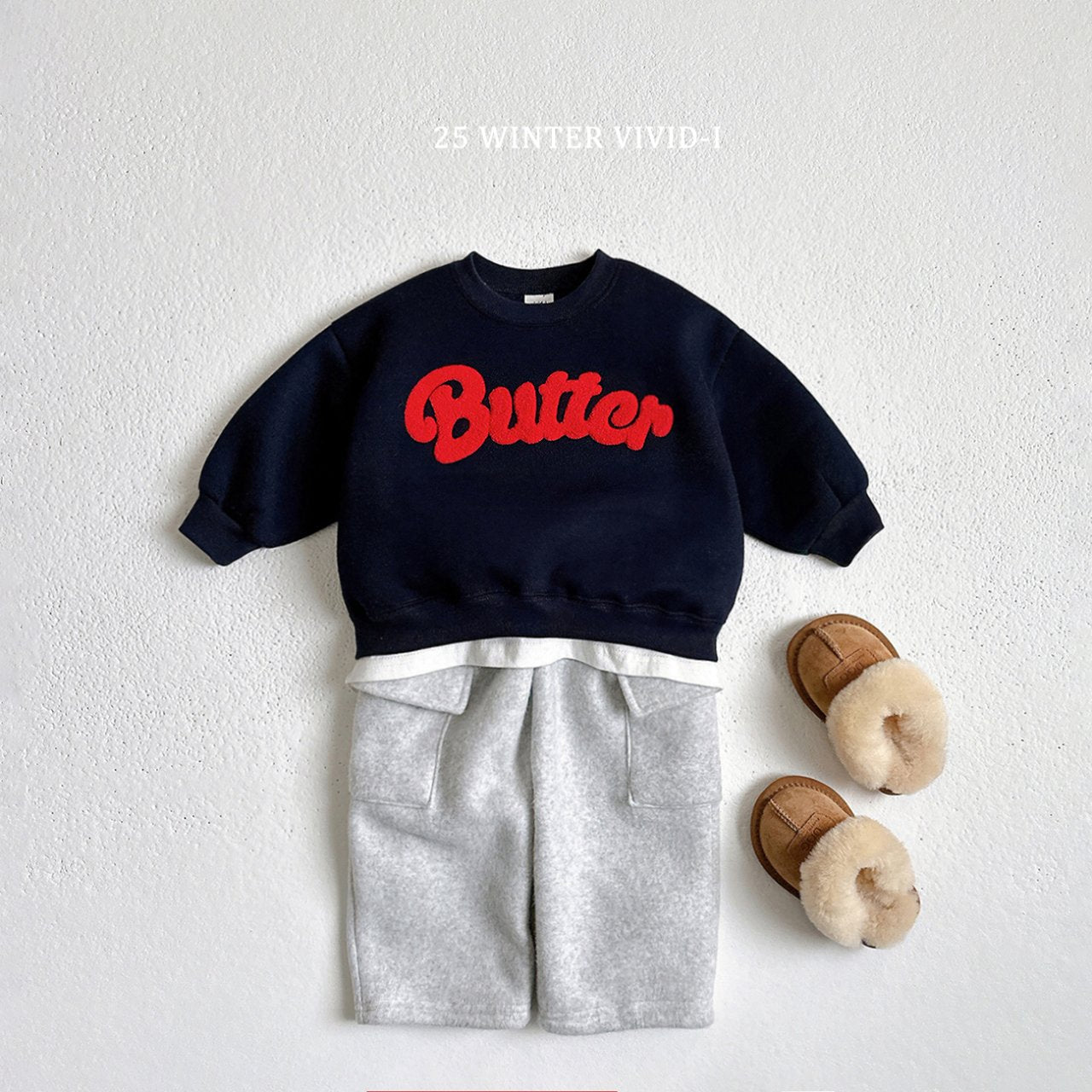 Butter boucle embroidered sweatshirt