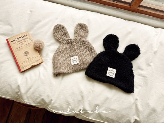 Boucle bear beanie