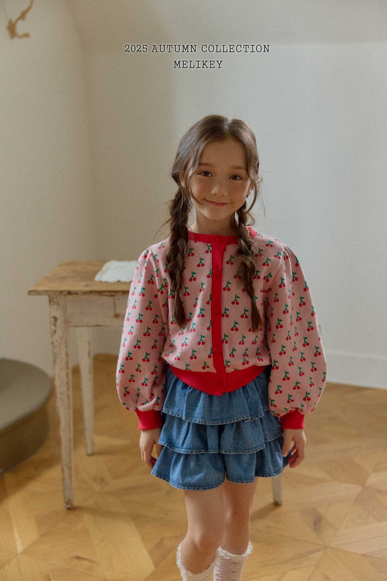 Cherry puff cardigan