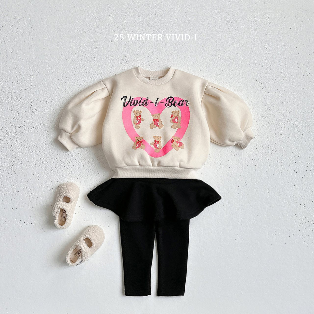 Winter fleece-lined skirt leggings