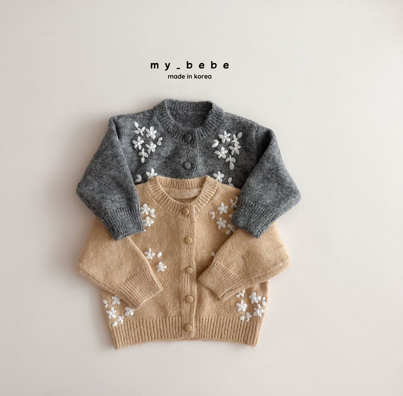 Floral embroidery cardigan