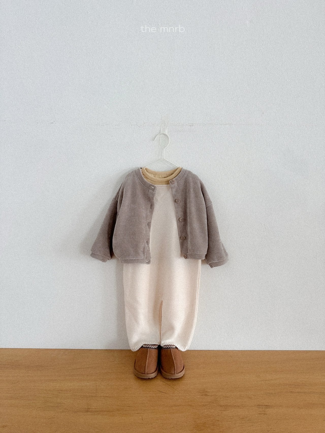 Teddy knit overalls