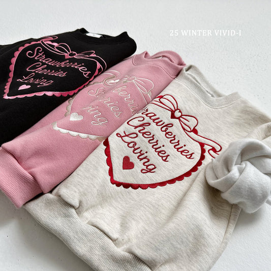 Heart embroidery fleece set