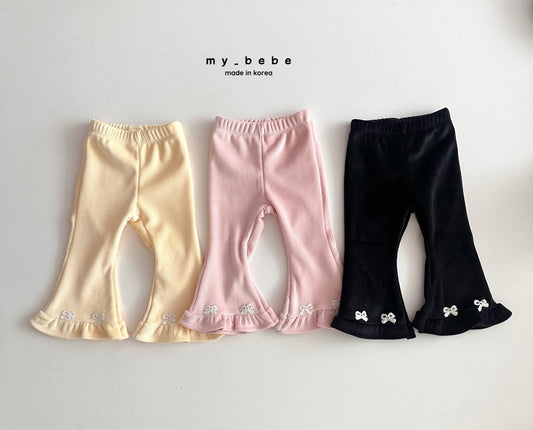 Velour frill bootcut