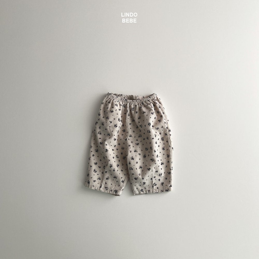 Double corduroy flower pants