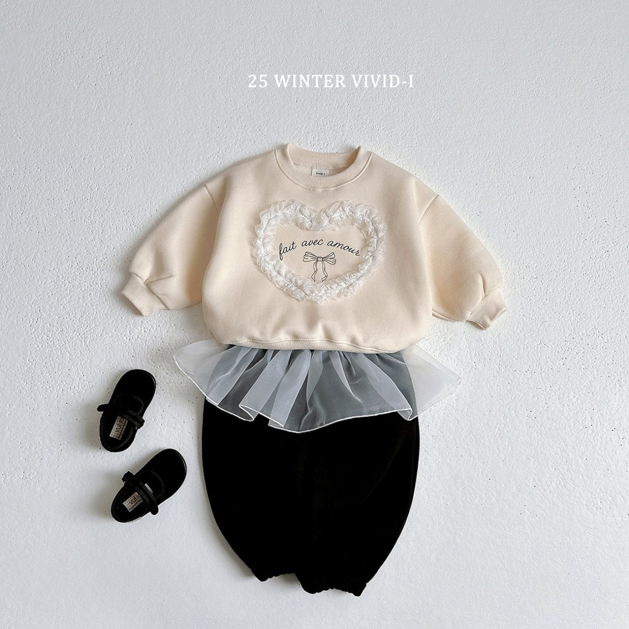 Fleece-lined chiffon skirt pants