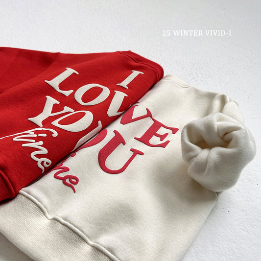 Love fleece-lined sweatshirt