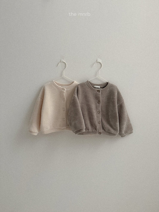 Velour cardigan
