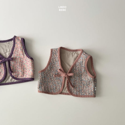 Flower quilted vest