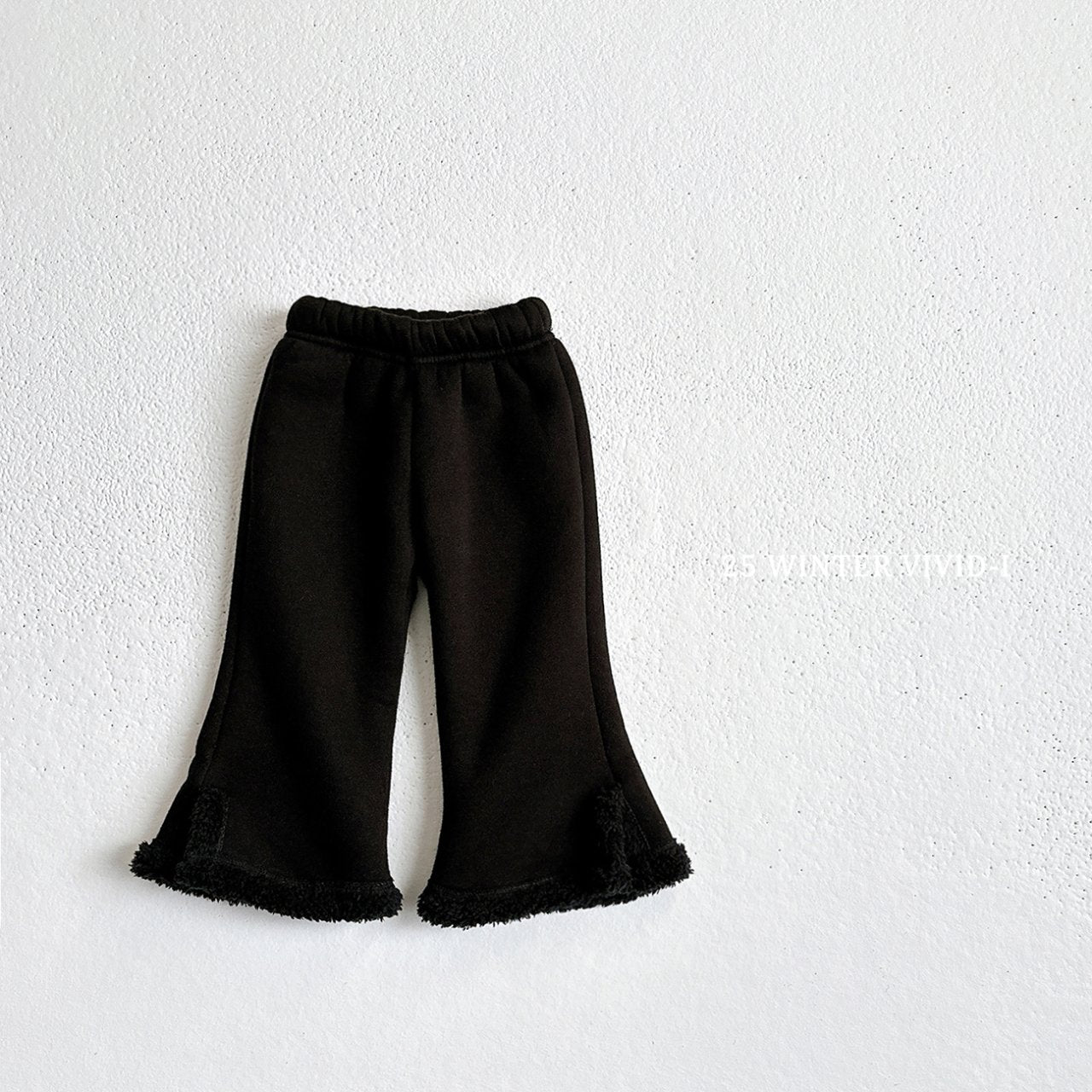 Wool slit pants
