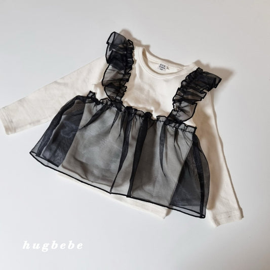 Lace frill wing shirt