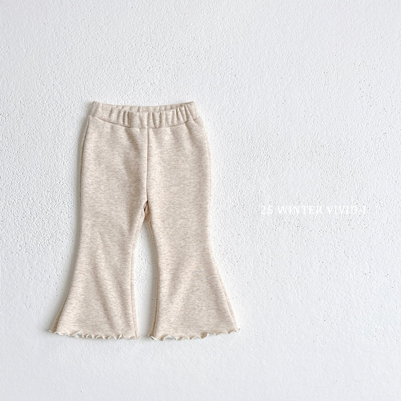 Winter plain flared pants