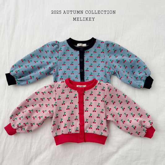 Cherry puff cardigan