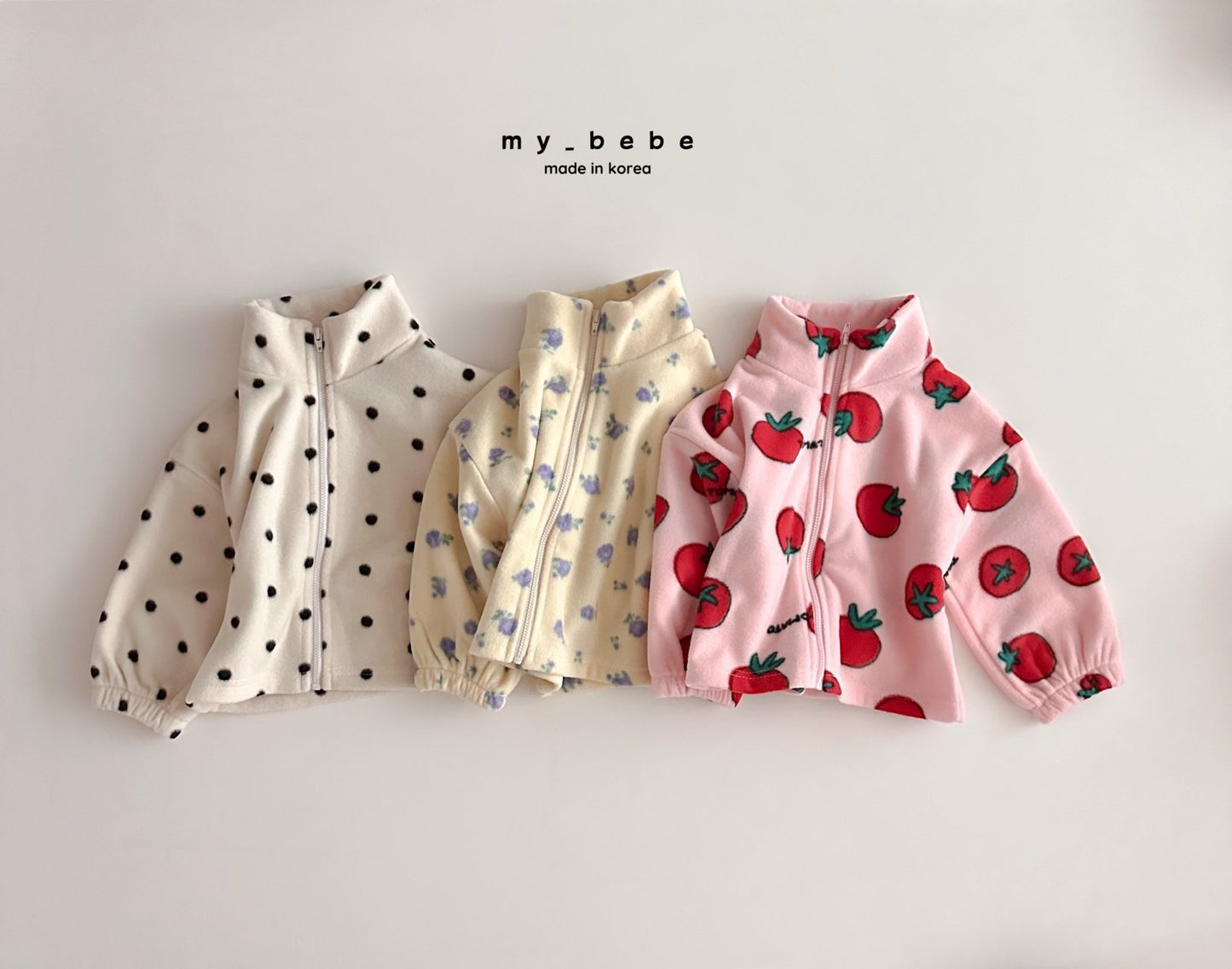 Printed fleece zip up