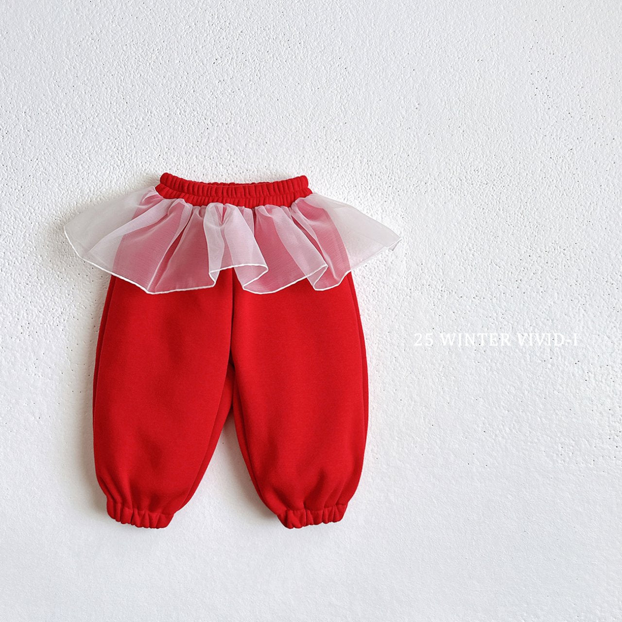 Fleece-lined chiffon skirt pants