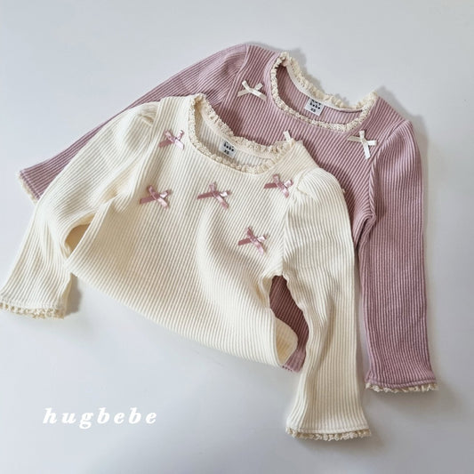 Lace ribbon top