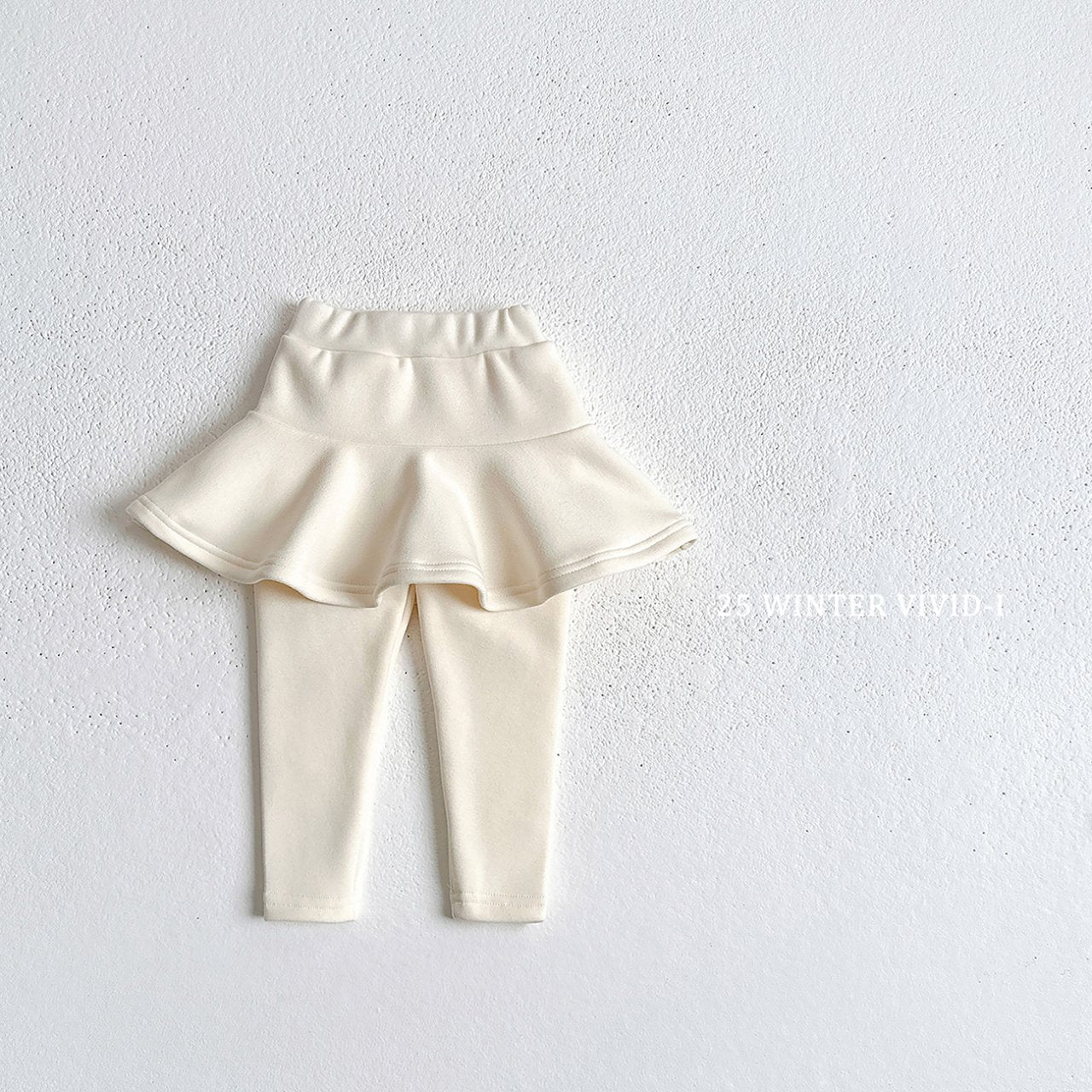 Winter fleece-lined skirt leggings