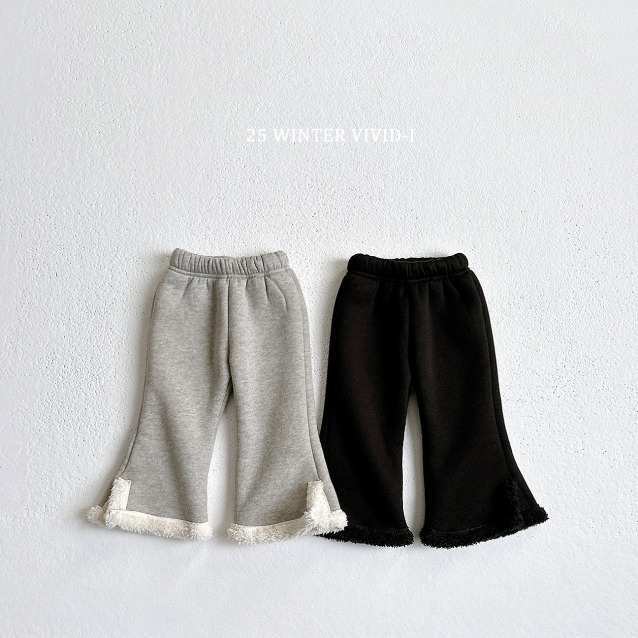Wool slit pants