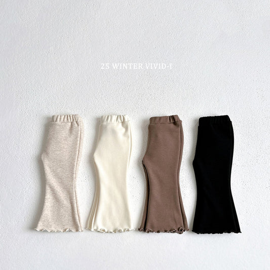Winter plain flared pants