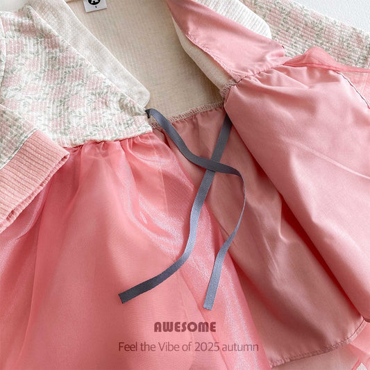 Pink floral hanbok