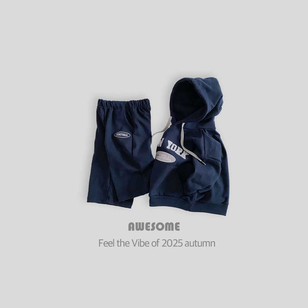NY fleece hoodie set