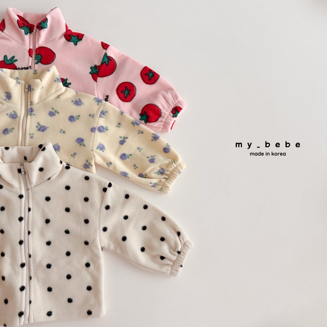 Printed fleece zip up