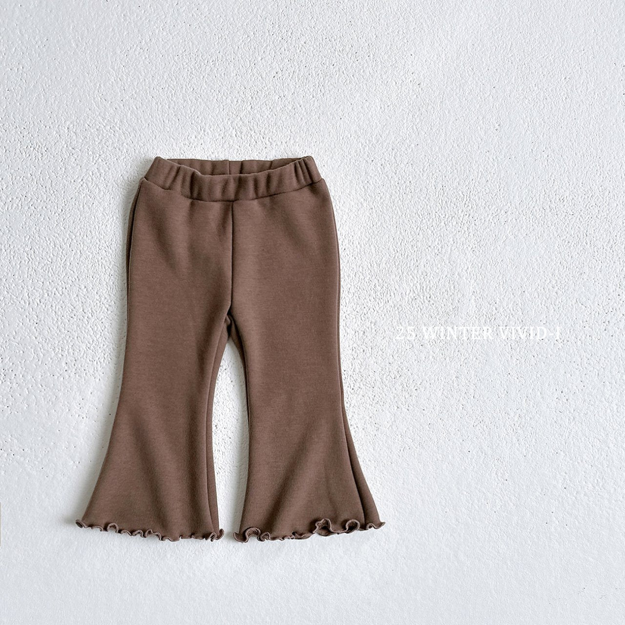 Winter plain flared pants